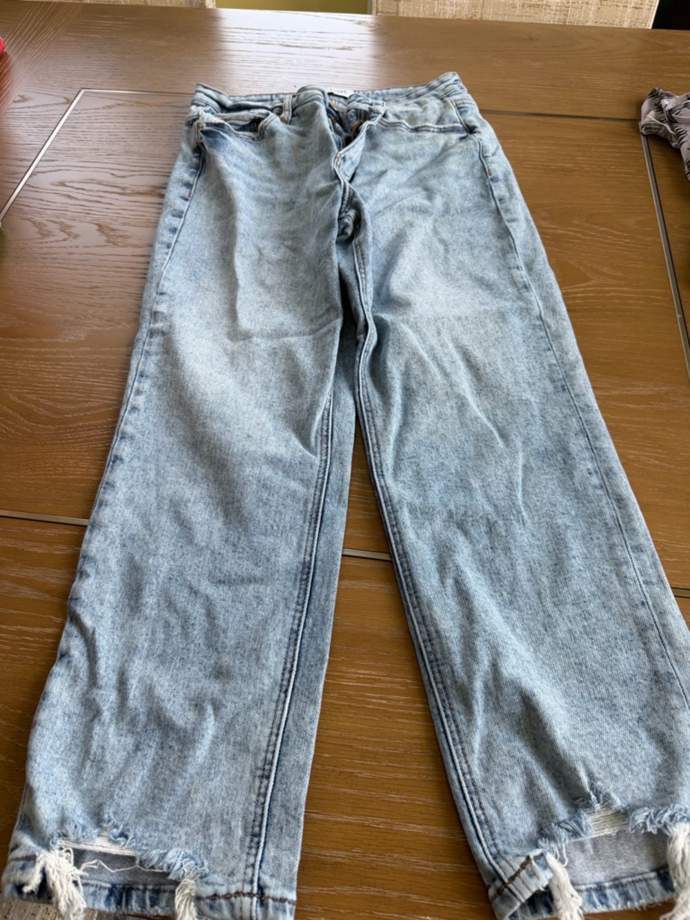 Light Wash womens Straight Jeans - Light Blue